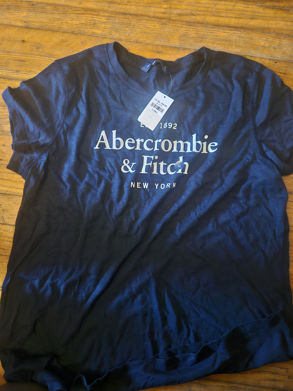 Abercrombie & Fitch Navy Logo Tee